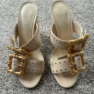 Schutz block heel sandals